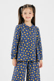 Girls' Floral Print Woven Cotton Co-Ord Set