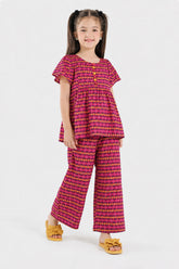 Girls' Geometric Peplum Co-Ord Set