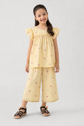 Girls’ Ruffle Sleeve Floral CO-ORD Set