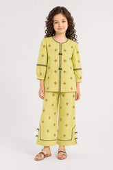 Girls’ Embroidered Lime Co-Ord Set