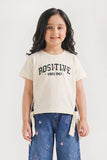 Girls’ Positive Vibes Side-Tie Tee
