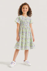 Girls' Floral Smocked Meadow Frock
