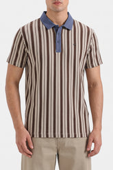 Men's Vertical Stripe Polo