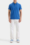Men's Azure Side-Stripe Polo