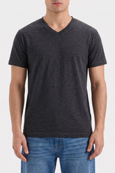 Men's Charcoal V-Neck Tee