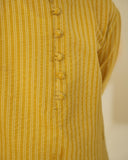 Boys' Mustard Striped Kurta
