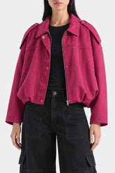 FAUX SUEDE LEATHER JACKET