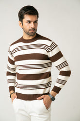 The Classic Earth Tone Stripe Sweater