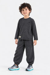 CHARCOAL FULL SLEEVE TEE & TROUSER