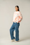 The Watercolor Floral Print Oversized Sweatshirt