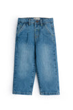 Light Wash Pleated Denim