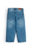 Light Wash Pleated Denim