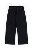 Boys' Black Denim Cargo Pants