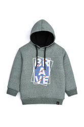 BRAVE Graphic Textured Hoodie