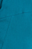Teal Textured Knit Trouser