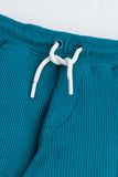 Teal Textured Knit Trouser