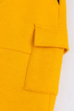 Yellow Fleece Cargo Joggers