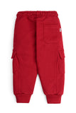 Red Fleece Cargo Joggers