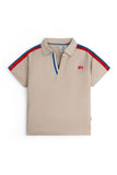 Boys' Sporty V-Neck Textured Polo