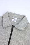 Boys' Textured Zip-Neck Boxy Polo