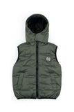 Olive Sleeveless Puffer Jacket