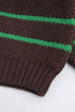 Striped High-Neck Sweater