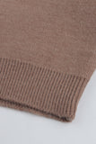 Warm Tan Roll Neck Knit Sweater