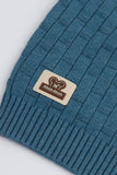 Blue Textured Block Sweater