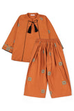 Girls' Rust Embroidered Tassel Set