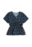 Girls' Black Tribal Geometric Co-Ord Set