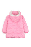 The Chevron Puffer with Faux Fur Hood