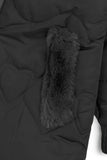 The Cozy Black-Quilted Faux Fur Puffer Jacket
