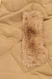 The Cozy Brown-Quilted Faux Fur Puffer Jacket