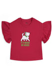Girls’ Flutter-Sleeve Graphic Tee