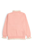 Pink Plush Kitten Ruffle Sweater
