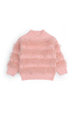 Pink Faux Fur & Pearl Cord Set