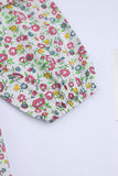 Girls' Colorful Floral Ruffled Tunic