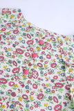 Girls' Colorful Floral Ruffled Tunic