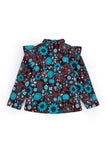 Floral Ruffle Sleeve Top