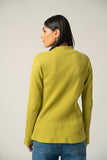 The Vibrant Ribbed Mock Neck