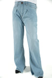 Women's Wide-Leg Raw Edge Denim