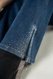 Women's Wide-Leg Paneled Indigo Denim