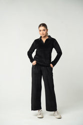 The Luxe Black Velvet Co-ord Set