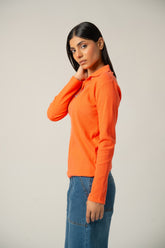 Vibrant Polo Long Sleeve Tee