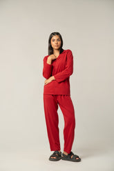 Maroon Comfort Night Suit