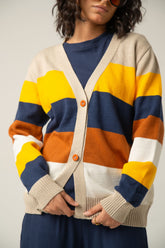 The Retro Stripe V-Neck Cardigan