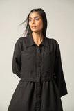 The Textured Black Dress