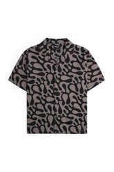 Men's Abstract Cuban Collar Shirt