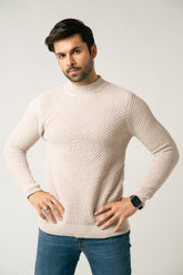The Textured Mock Neck Sweater