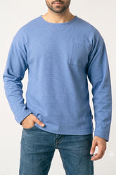 Blue Motivational Graphic Long Sleeve Tee